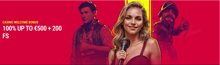 Casino welcome promotion banner